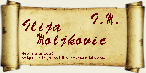 Ilija Moljković vizit kartica
